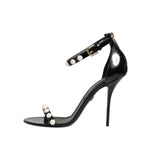 Dolce & Gabbana Black KEIRA Pearl Embellished Sandals Shoes LA11398-41
