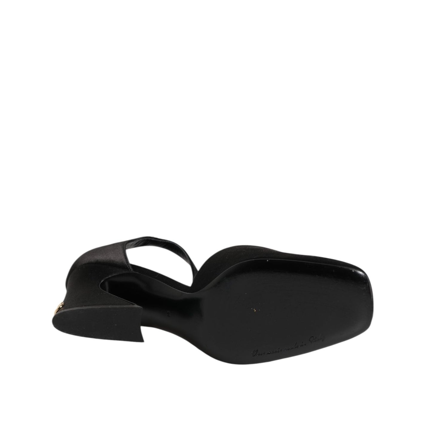 Dolce & Gabbana Black Leather Logo Ankle Strap Sandals Shoes LA11444-38.5