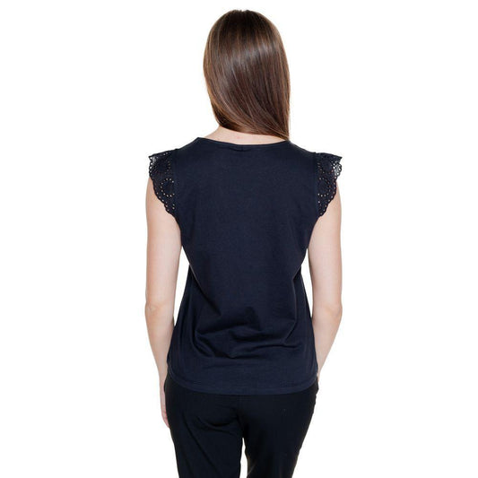 Vero Moda Black Recycled Cotton T-Shirt VE-14543500009-XL