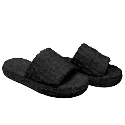 Hinnominate Black Cotton Women Sandal