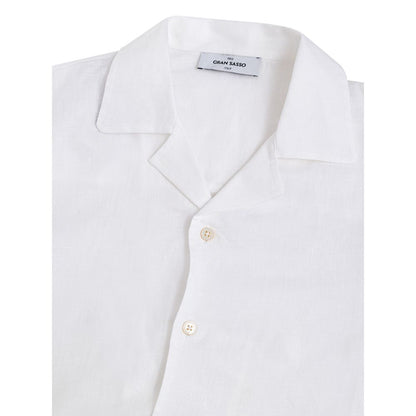 Gran Sasso White Linen Shirt