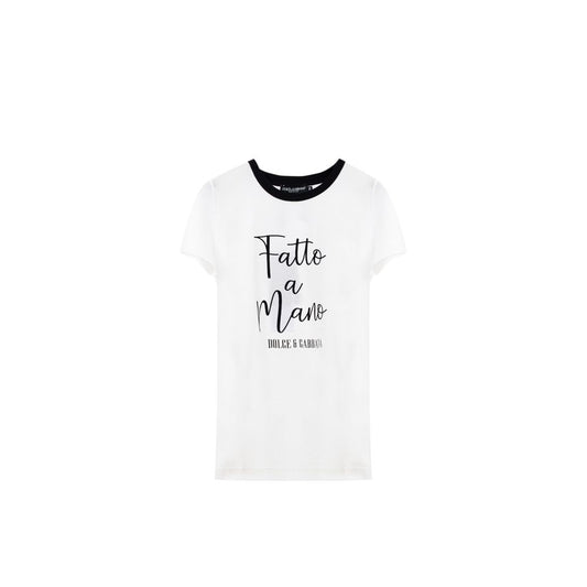 Dolce & Gabbana White Cotton T-Shirt DO-9610666-36