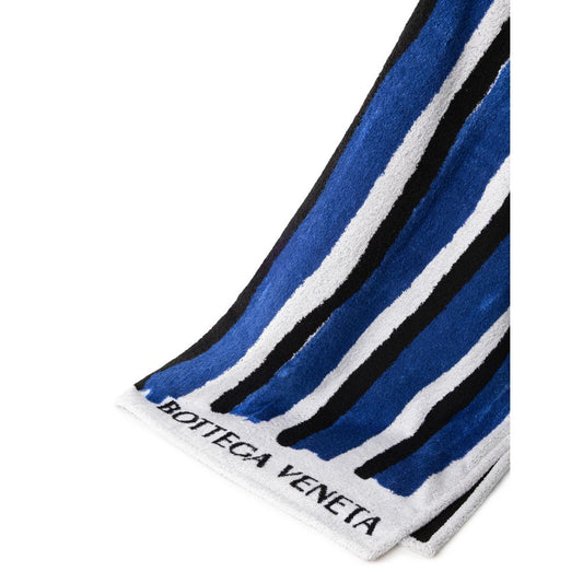Bottega Veneta Blue Cotton Beach Towel BOVE-9758673