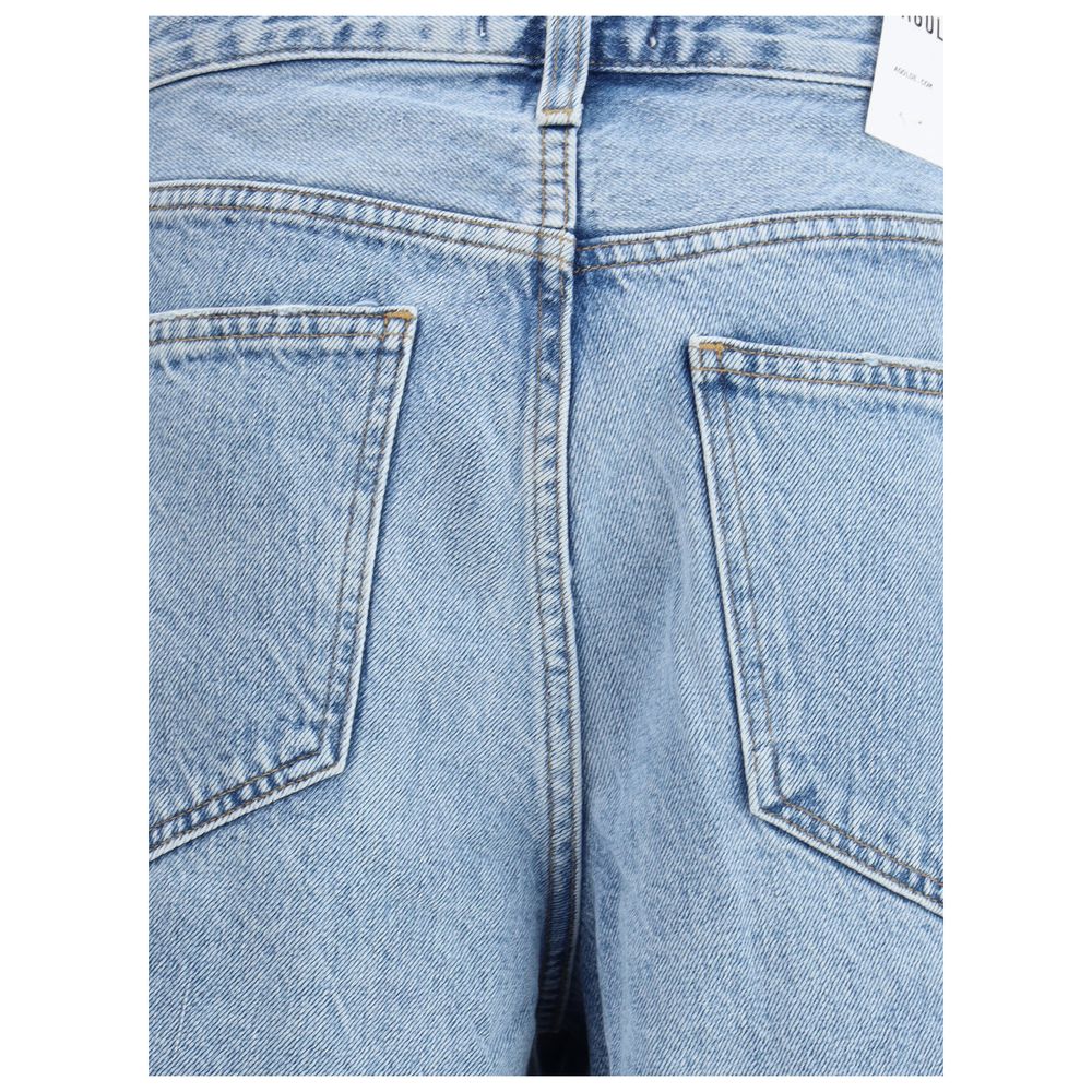 Agolde Light Blue Cotton Bermuda Shorts