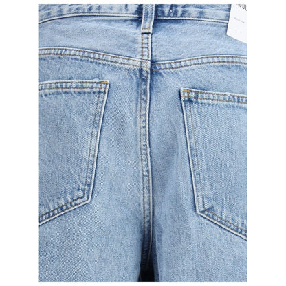 Agolde Light Blue Cotton Bermuda Shorts
