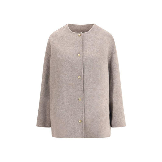 Loulou De Saison Wool short Coat LO-DUNNETAUPEMELAN-IT36 | XS