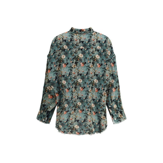 R13 Ruffle floral Shirt R-R13WR478R586B-S