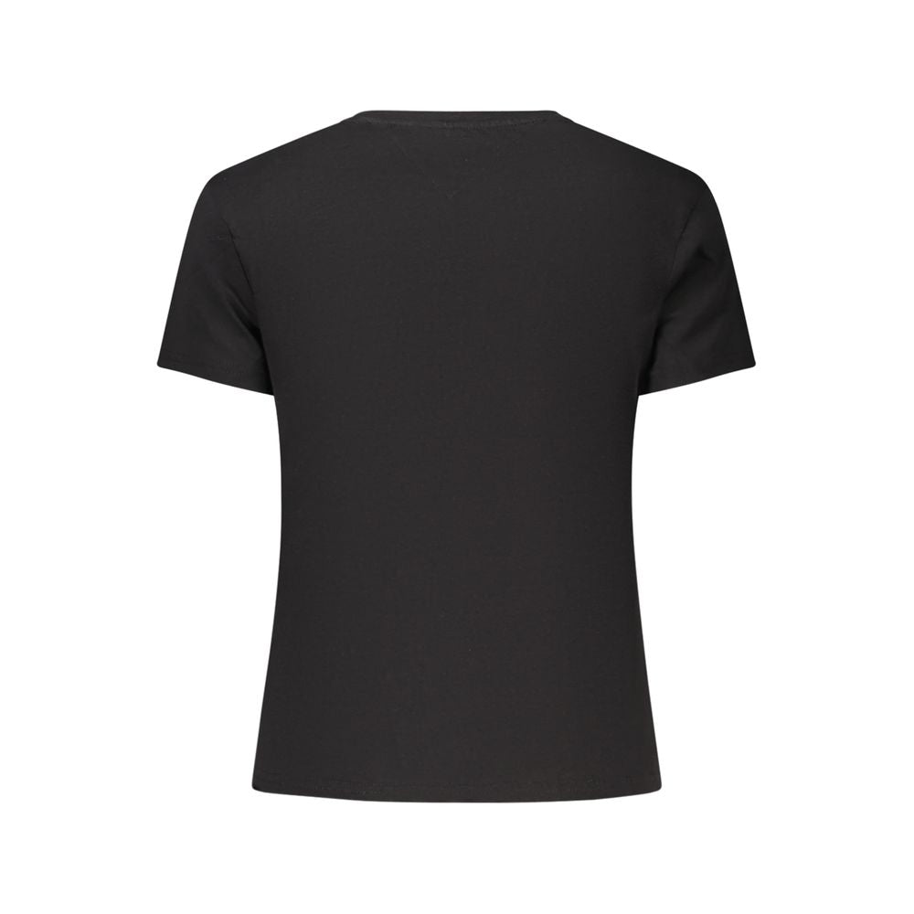 Tommy Hilfiger Black Cotton Women T-Shirt TO-39325-S