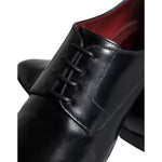 Dolce & Gabbana Black Calfskin Leather Derby Shoes MV5905-44