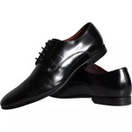 Dolce & Gabbana Black Calfskin Leather Derby Shoes MV5905-44