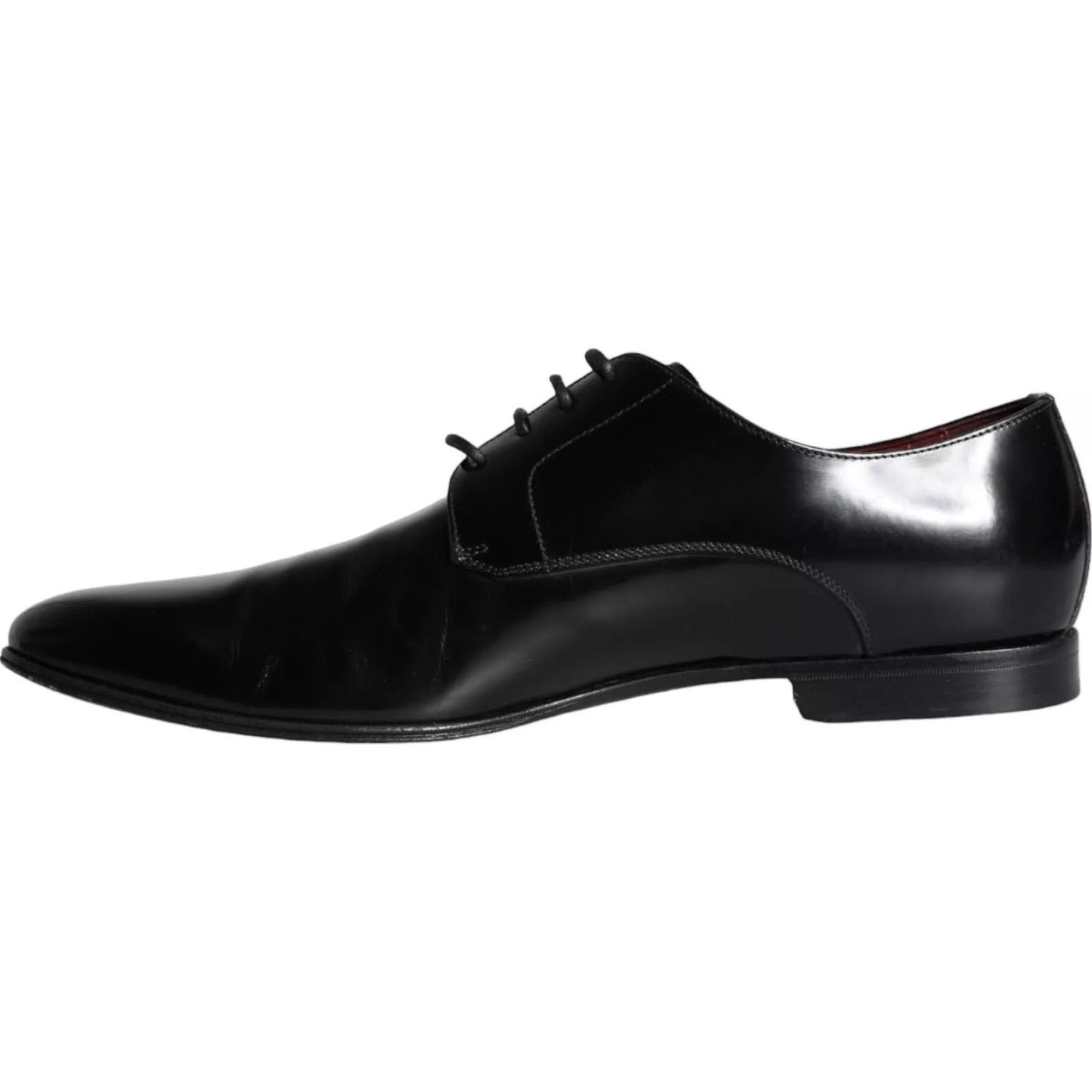Dolce & Gabbana Black Calfskin Leather Derby Shoes MV5905-44