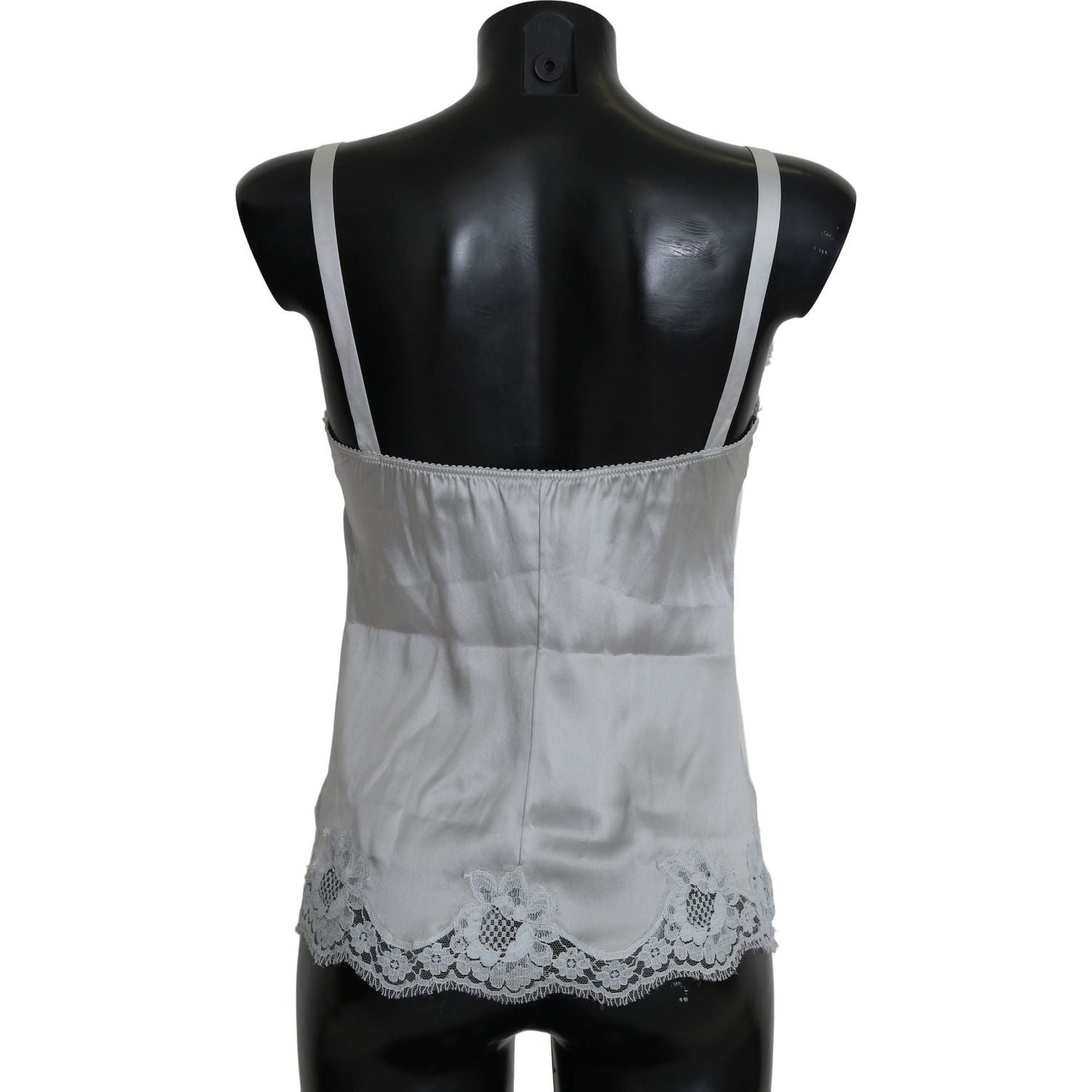 真丝弹力花卉蕾丝衬裙