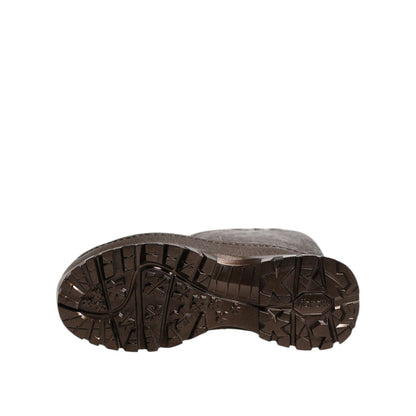 Dolce & Gabbana Metallic Bronze Pull On Rain Boots Shoes