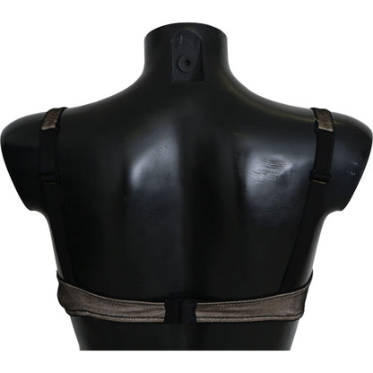 Dolce & Gabbana Brown Regg Balconcino Imbottito Bra Underwear