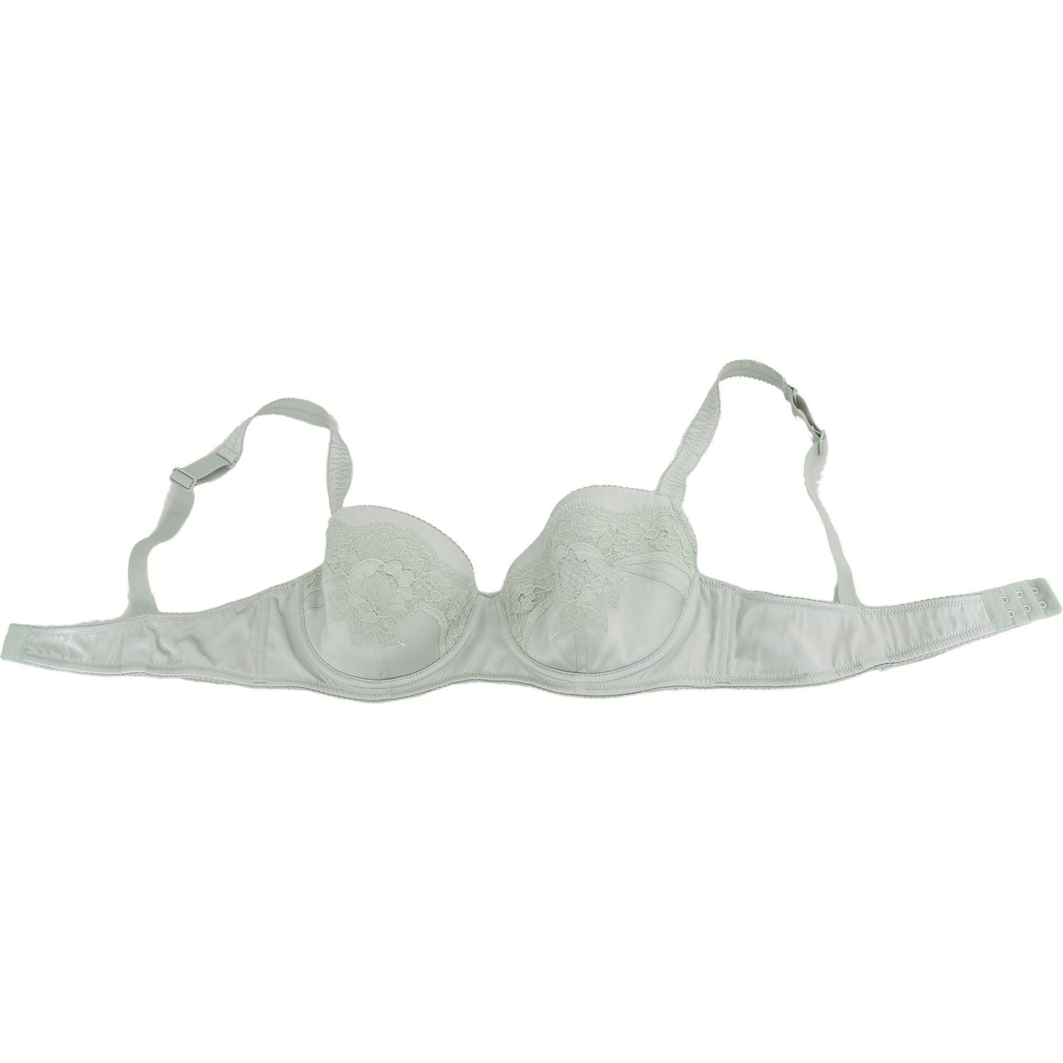 优雅花卉蕾丝真丝胸罩