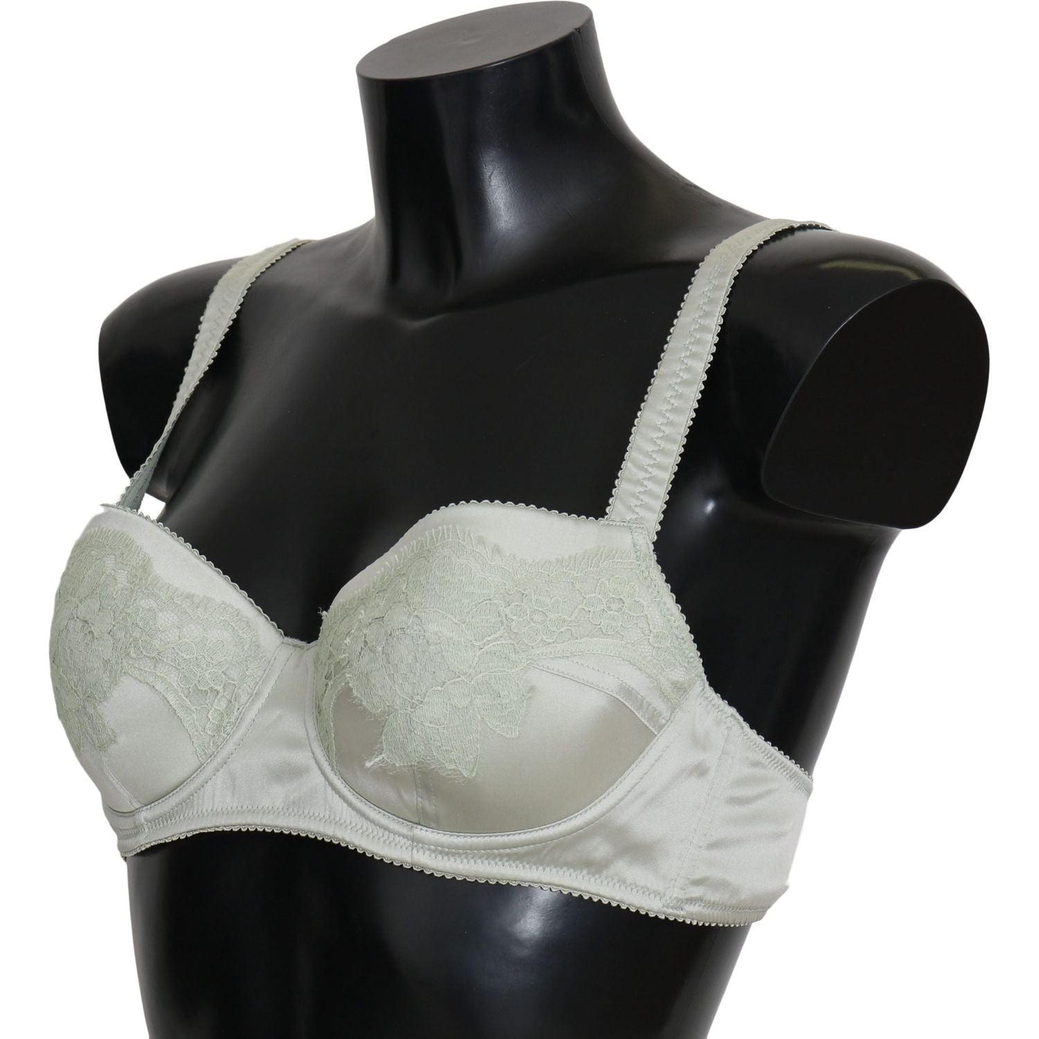 优雅花卉蕾丝真丝胸罩