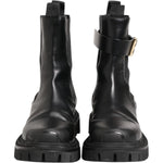 Dolce & Gabbana Black Gold DG Logo Trekking Calf Boots Shoes LA12867-37