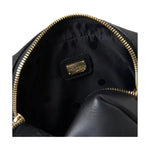 Dolce & Gabbana Black Calfskin Leather Double Waist Belt Fanny Pack Bag BAG4670