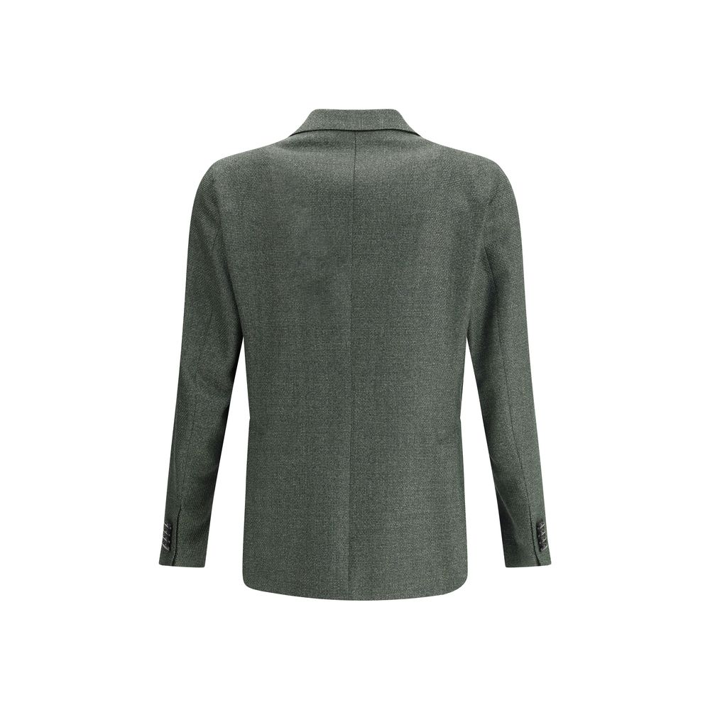 Tagliatore Green Fleece Wool Blazer