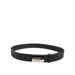Dolce & Gabbana Black Leather Classic Metal Logo Buckle Belt BEL9497-90