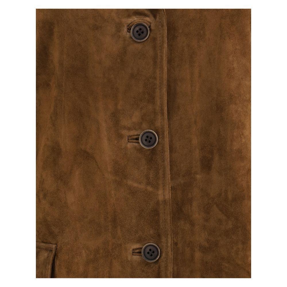 Salvatore Santoro Suede leather Jacket SA-49077DTOBACCO-IT40 | M