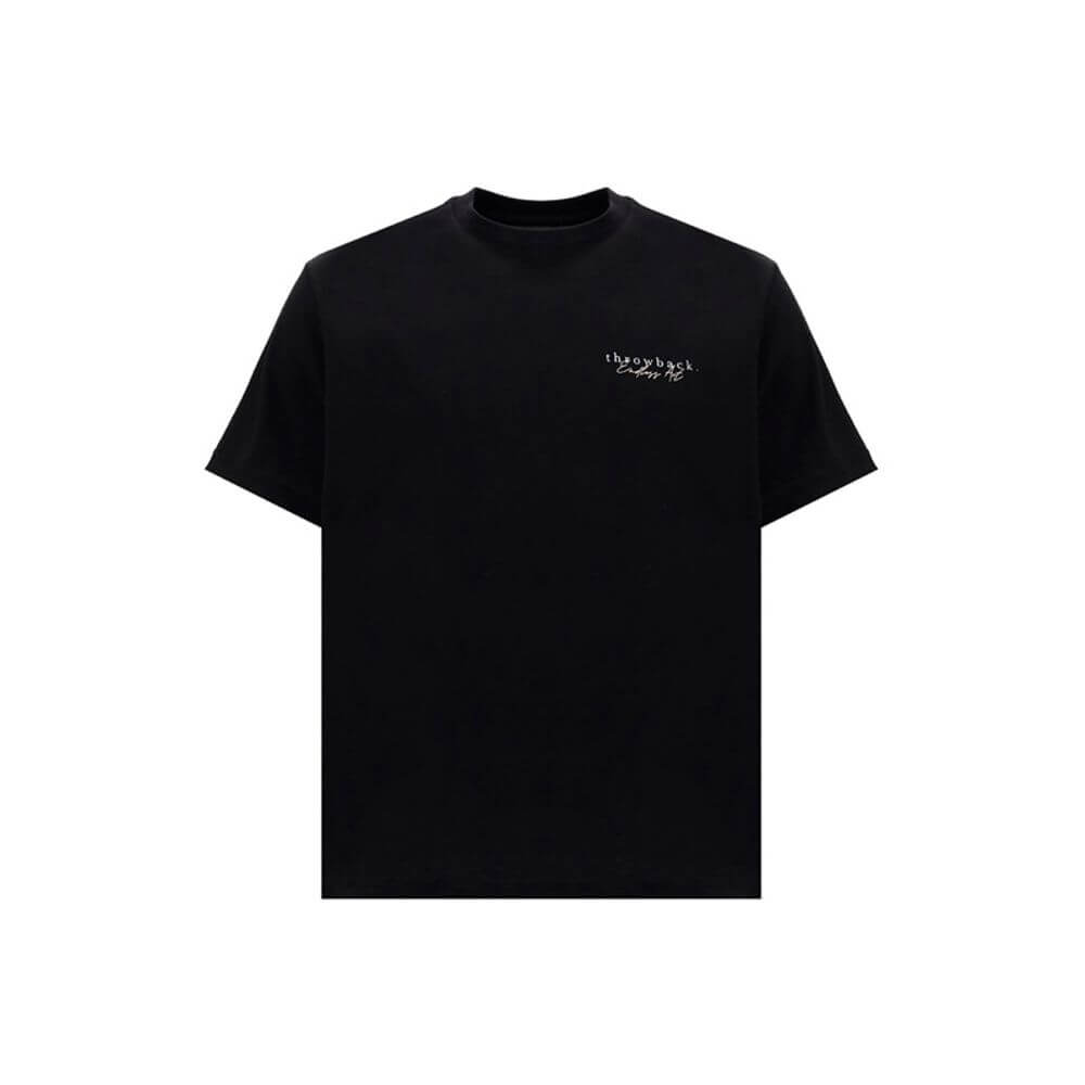 Loulou De Saison Black Wool Sweatshirt with elegant crew neck, long sleeves, gold side detail for draped effect, 100% wool.