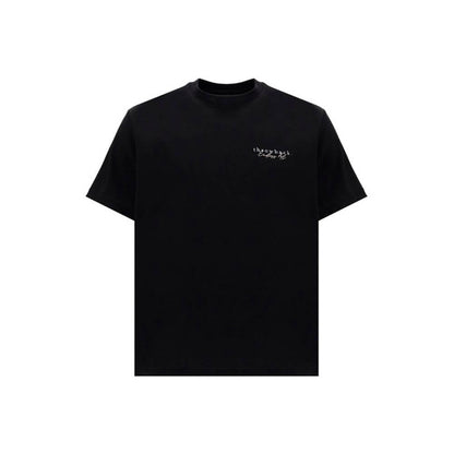 Loulou De Saison Black Wool Sweatshirt with elegant crew neck, long sleeves, gold side detail for draped effect, 100% wool.