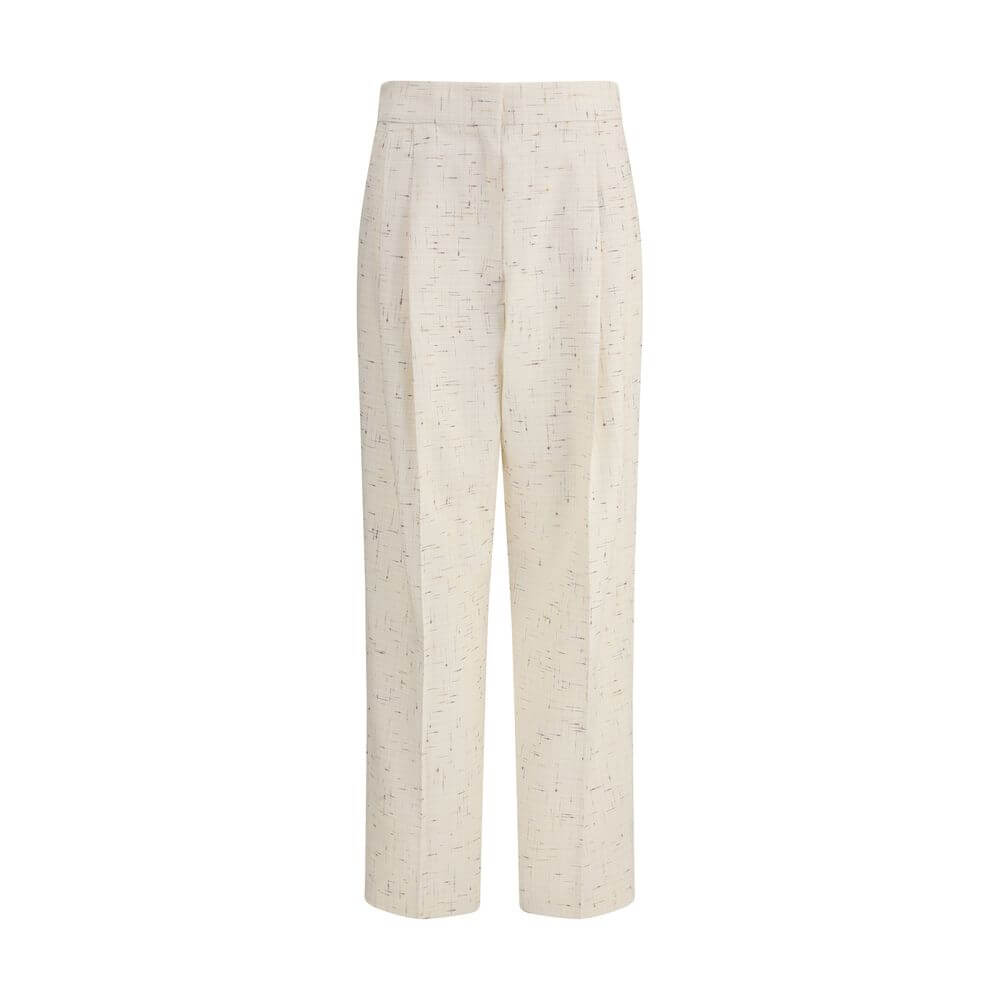 Fabiana Filippi Cream Cotton Casual Pants