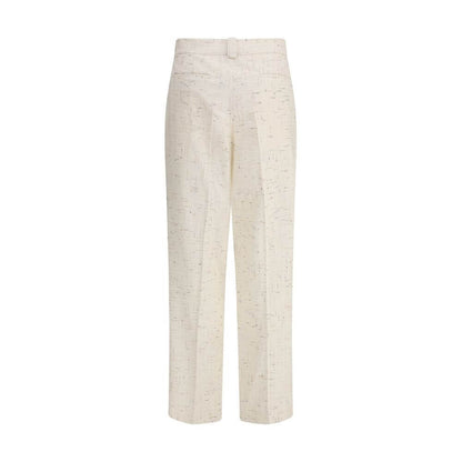 Fabiana Filippi Cream Cotton Casual Pants
