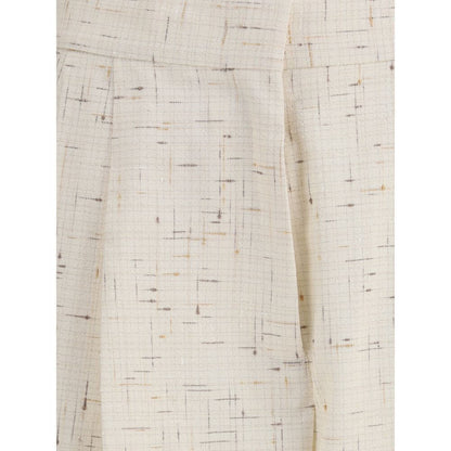 Fabiana Filippi Cream Cotton Casual Pants