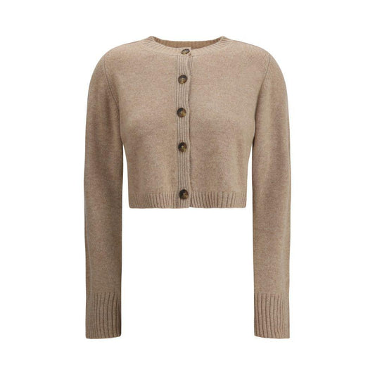 Loulou De Saison Cashmere crop Cardigan LO-ZEPHIRLDSBEIGEMELAN-L
