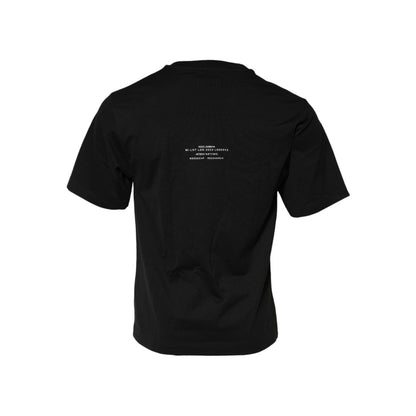 Dolce & Gabbana Black DG Vib3 Print Cotton Crew Neck T-shirt