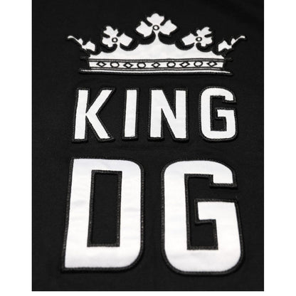 Dolce & Gabbana Black DG King Crown Cotton Crew Neck T-shirt