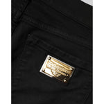 Dolce & Gabbana Black Cotton Skinny Mid Waist Denim Jeans