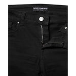 Dolce & Gabbana Black Cotton Skinny Mid Waist Denim Jeans PAN76549-36