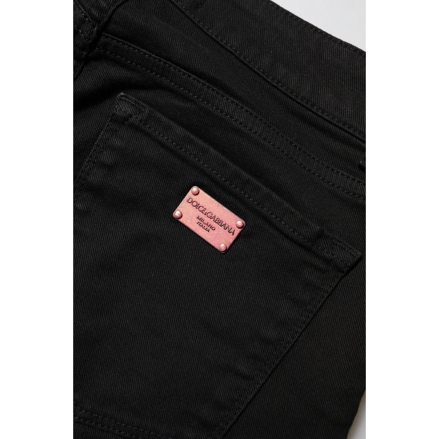 Dolce & Gabbana Black Cotton Skinny Mid Waist Denim Jeans PAN76549-36