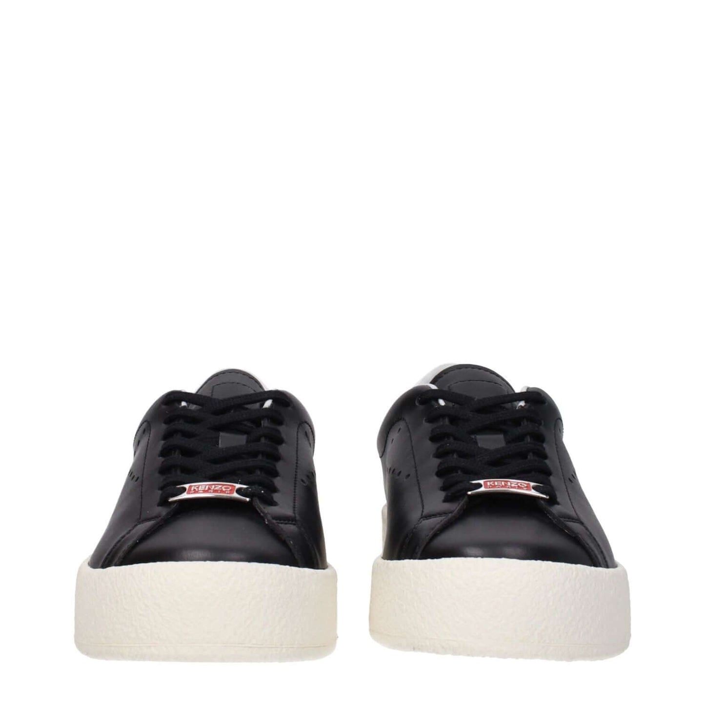 Kenzo Black Leather Low Top Sneakers