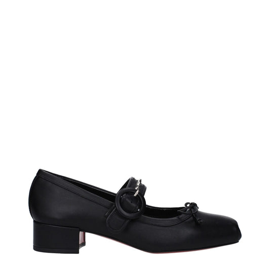 Christian Louboutin Black Leather Ballet Flats LO-9489348067593-EU39/US9