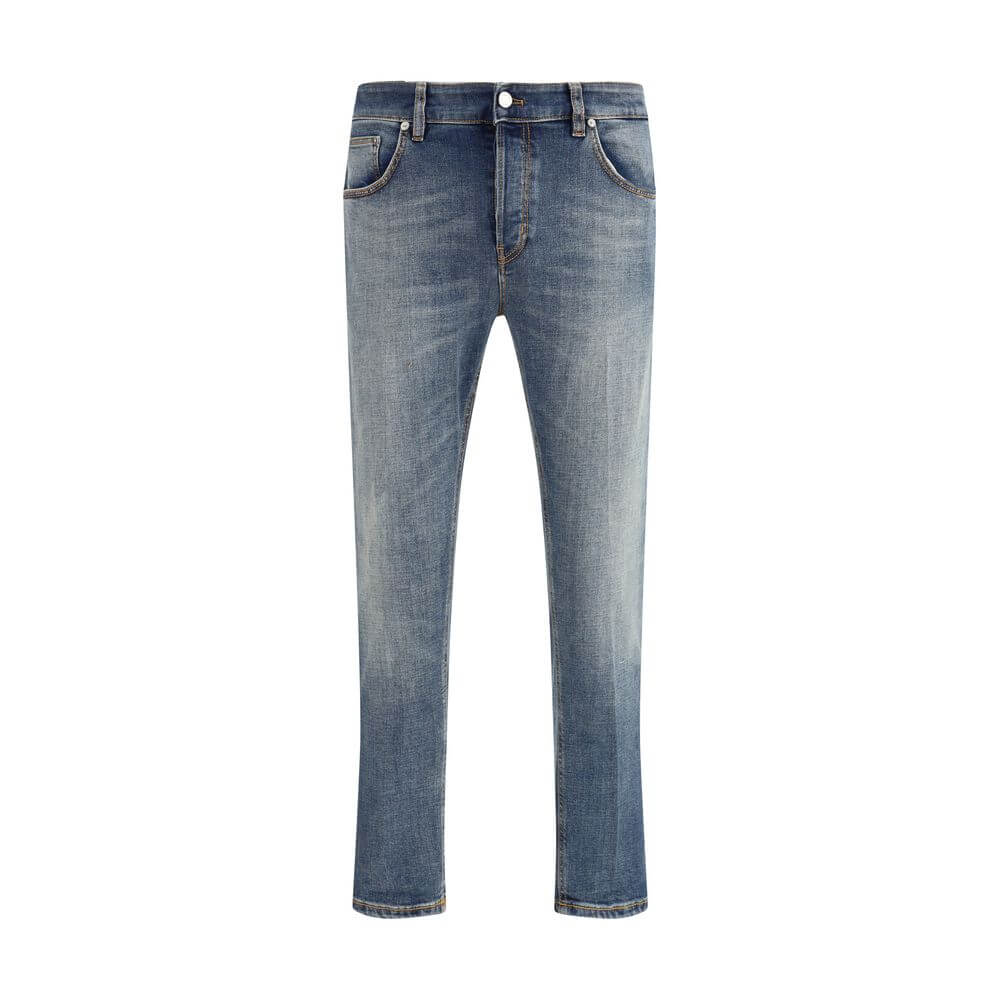 PT Torino Blue Cotton Slim Fit Jeans