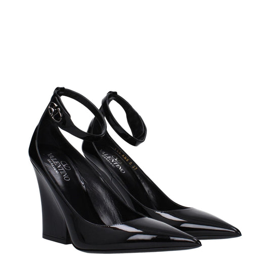 Valentino Garavani Black Leather Platforms Pumps VA-14892339724553-EU39/US9