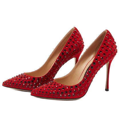 Sergio Rossi Red Calfskin Women Pump