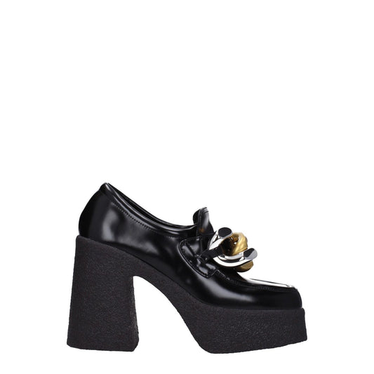 Stella McCartney Black Leather Platform Loafers ST-8547463528713-EU37/US7