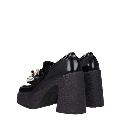 Stella McCartney Black Leather Platform Loafers