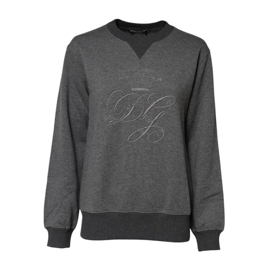 Dolce & Gabbana Gray DG Logo Embroidered Pullover Sweater TSH90731-36