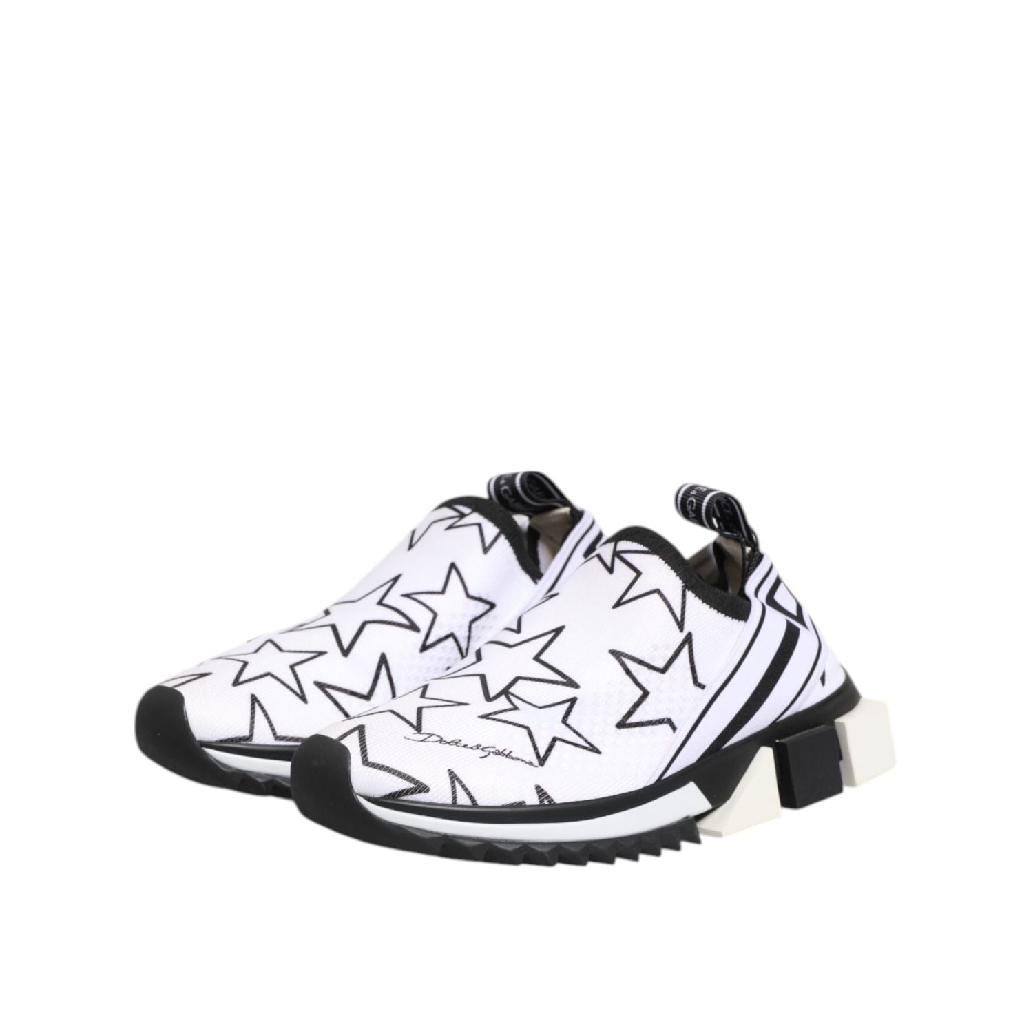 Dolce & Gabbana White Stars Sorrento Low Top Sneakers Shoes