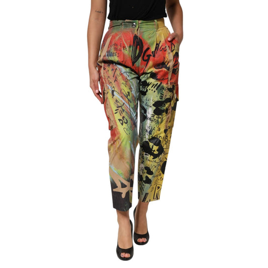 Dolce & Gabbana Multicolor High Waist Cargo Trouser Pants PAN76674-42