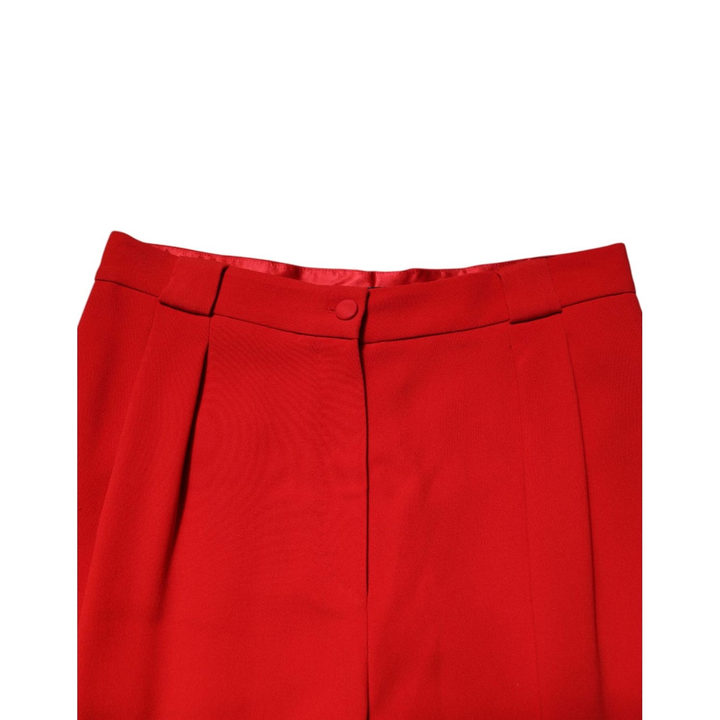 Dolce & Gabbana Red HighWaist Straight Women Trouser Pants