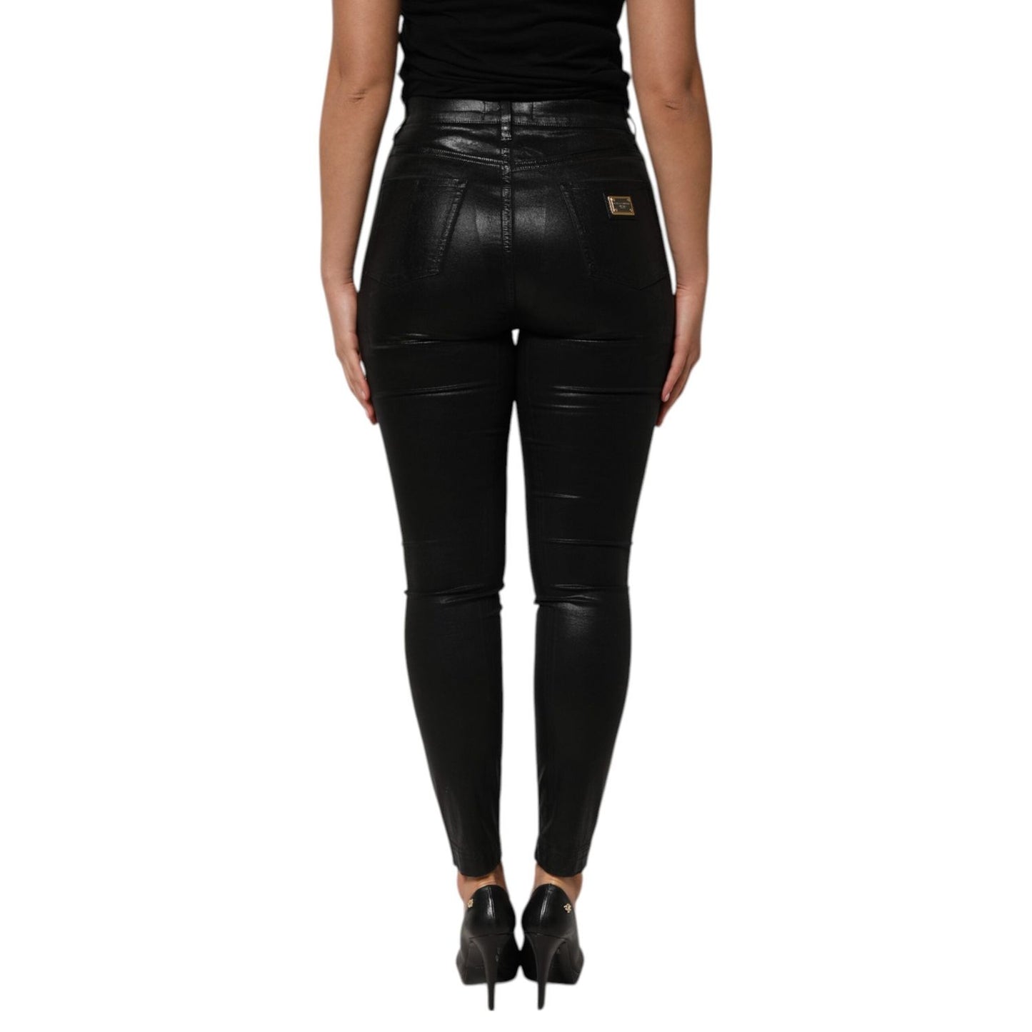 Dolce & Gabbana Black High Waist Skinny GRACE Denim Jeans PAN76692-44