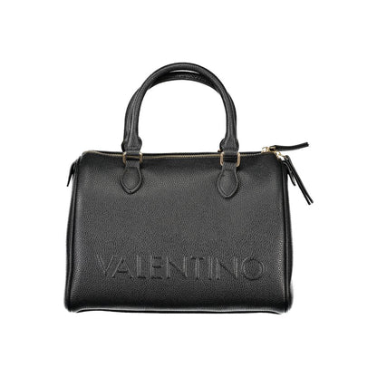 Mario Valentino Black Polyethylene Women Handbag with sleek design and adjustable shoulder strap.