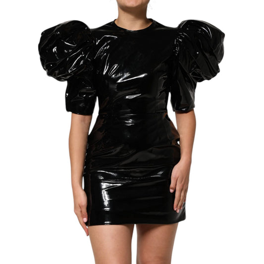 Dolce & Gabbana Black Bodycon Sheath Puff Sleeve Mini Dress DR81760-46